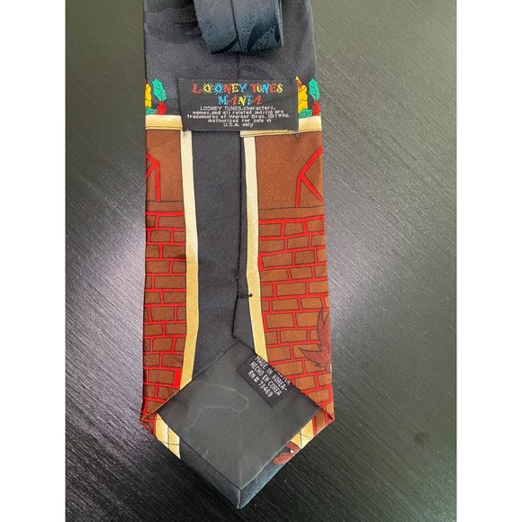 TASMANIAN DEVIL TIE - Christmas Tie - 1996 - Looney Tunes - 57" x 3 3/4" - Picture 3 of 6